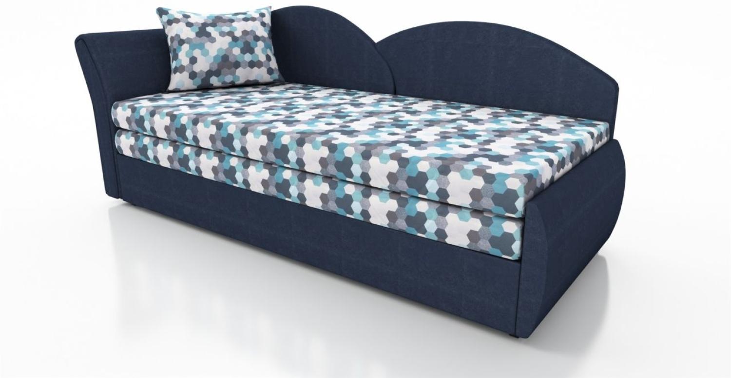 Sofa Schlafsofa inklusive Bettkasten ALINA / R- Stoff Alova Blau / Muster Bild 1