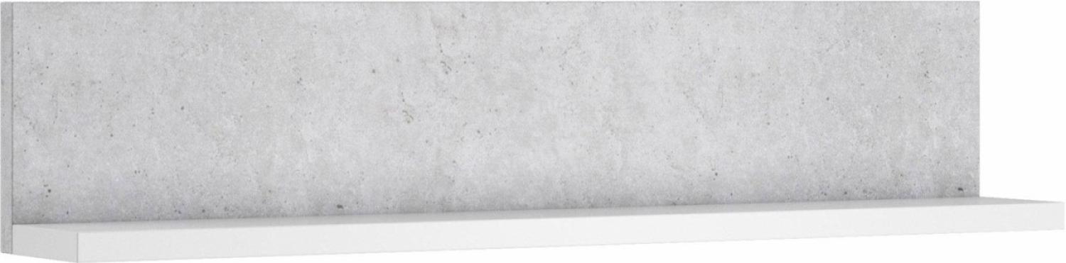 Wandregal Silke Wandboard 150x24x32cm beton weiß Bild 1