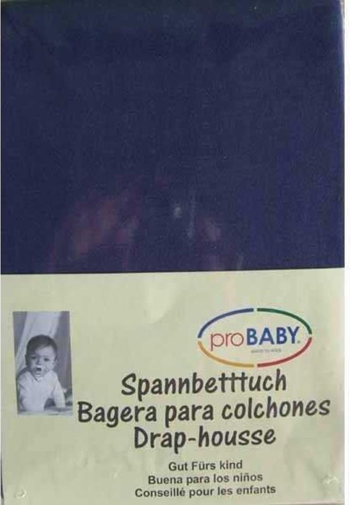 proBABY Jersey-Spannlaken marine 70/140 Bild 1