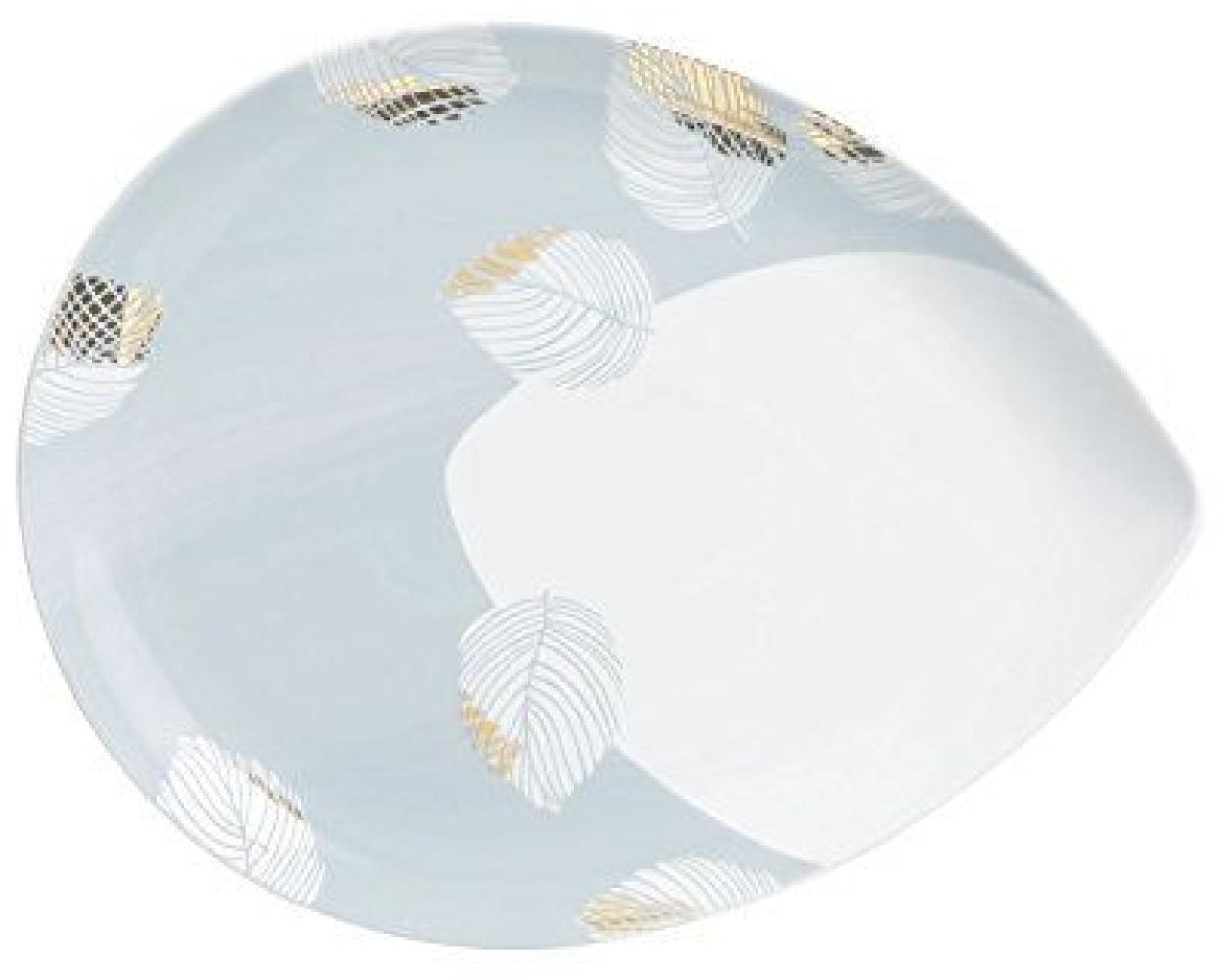 Kahla Magic Grip Table Platte, Midi, Servierplatte, Leaf of Gold, Porzellan, 24 cm, 553361A10403C MG Bild 1