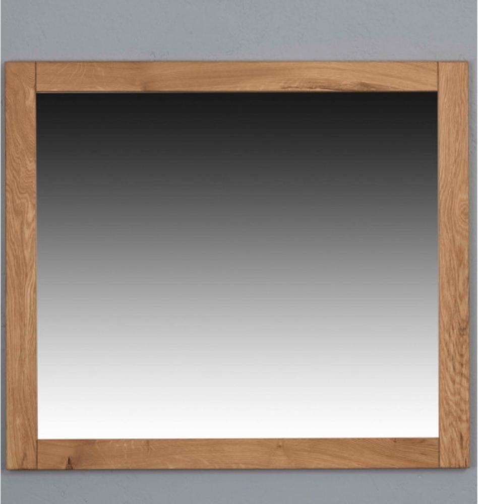 BASEL Wildeiche massiv geölt gewachst Spiegel Wandspiegel Garderobenspiegel ca. 91 x 80 cm Bild 1