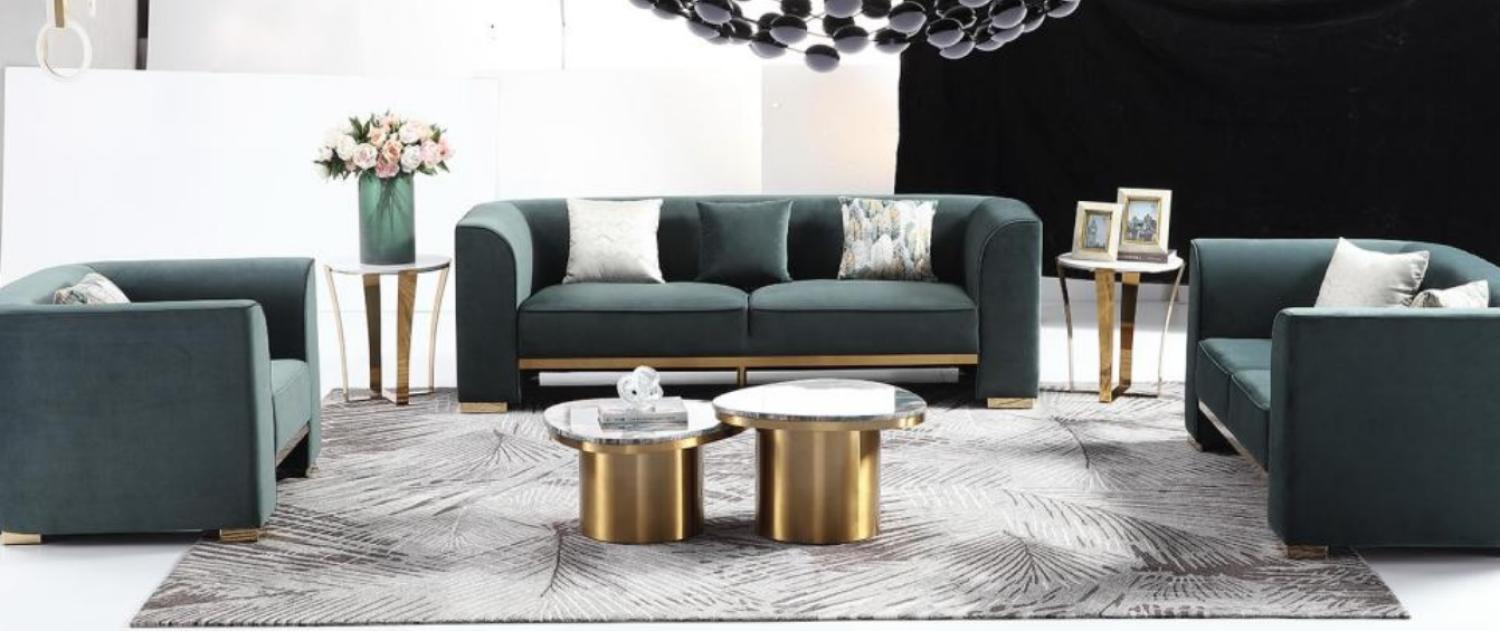 Designer Rund Couchtisch Wohnzimmertisch Kaffeetisch Sofa Tisch Marmor Beistell Bild 1