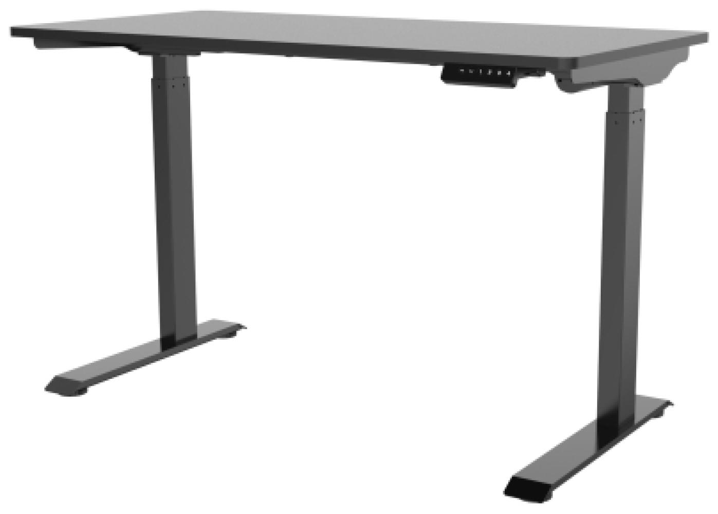 Tuckano Schreibtisch mit elektrischer Höhenverstellung ET119-B Schwarz Schwarz 50 kg 730 - 1230 mm Rechteckige Form Stahl 1200 mm Bild 1