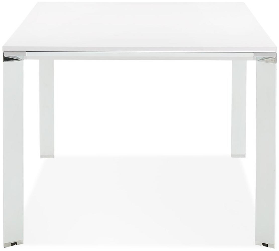 Kokoon Design Schreibtisch Warner Holz Weiß 200x100x75 cm Weiß - Weiß - 200 x 100 x 75 cm Bild 1