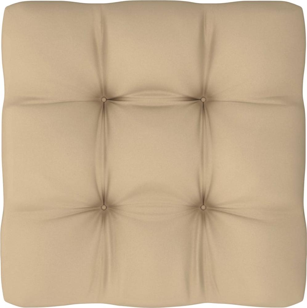 Palettensofa-Kissen Beige 60x60x10 cm Bild 1