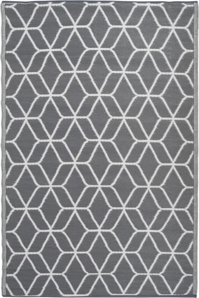 Esschert Design Outdoor-Teppich 180x121 cm Grau und Weiß OC25 Bild 1