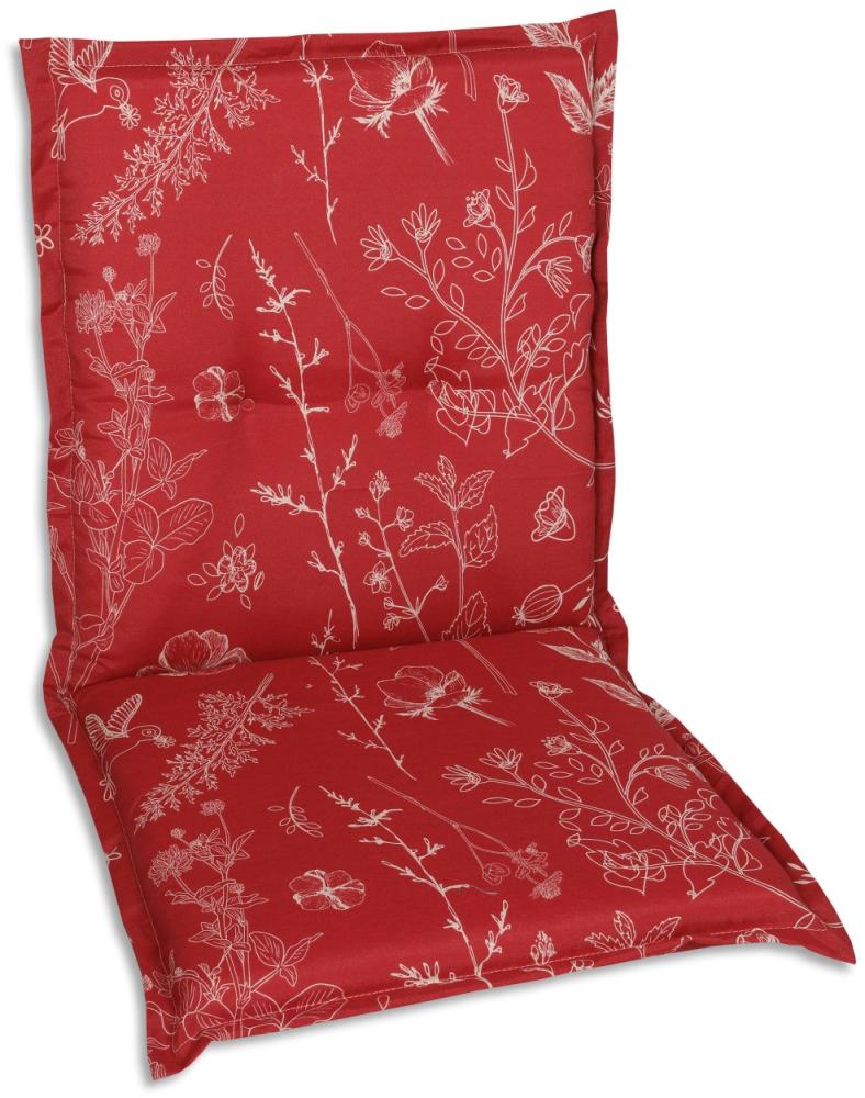 GO-DE Niederlehner-Auflage 100x50x6 cm Rot Sitzkissen Sitzpolster Sitzauflage Bild 1