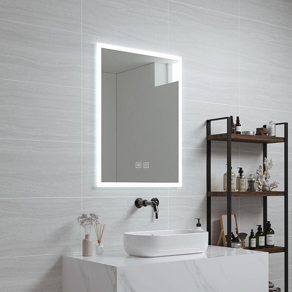 LED-Badspiegel Scafa 45x60 cm Weiß [pro. tec] Bild 1