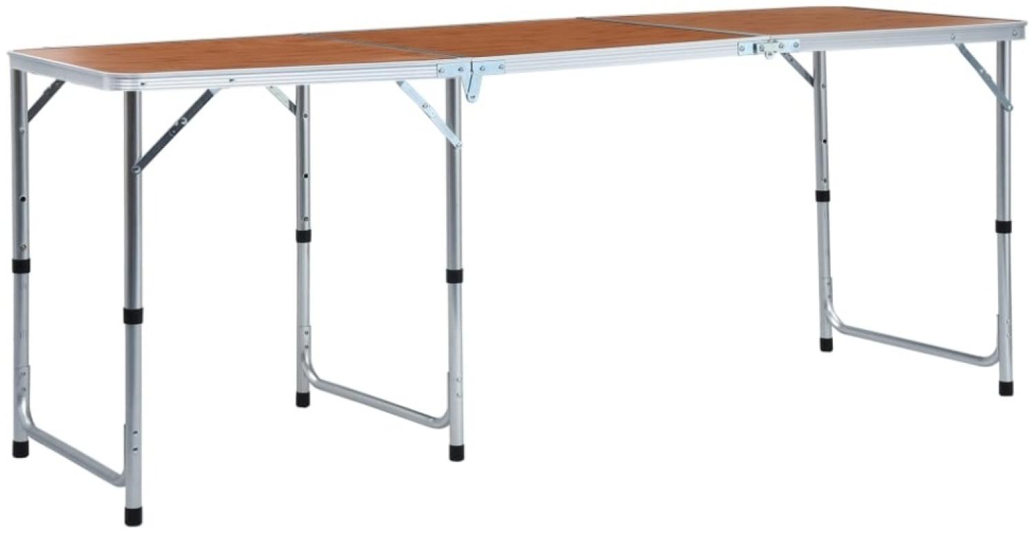 Klappbarer Campingtisch Aluminium 180 x 60 cm Bild 1