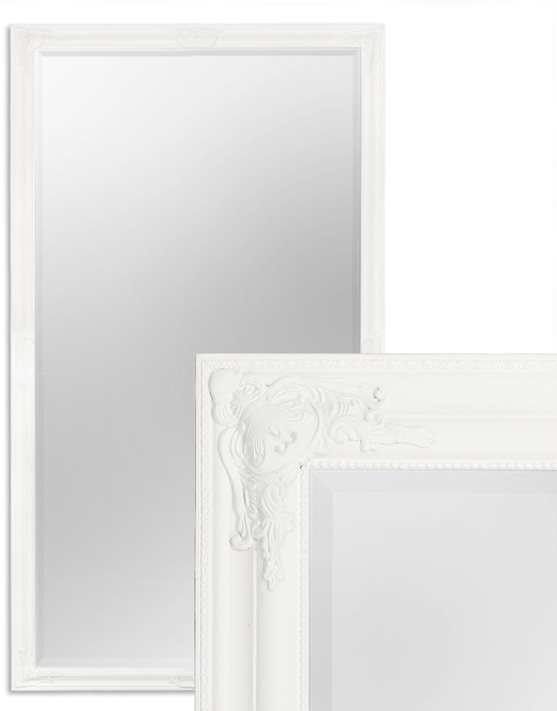 Wandspiegel BESSA 180x100cm Weiß Matt Barock Design Spiegel Pompös Facette Bild 1