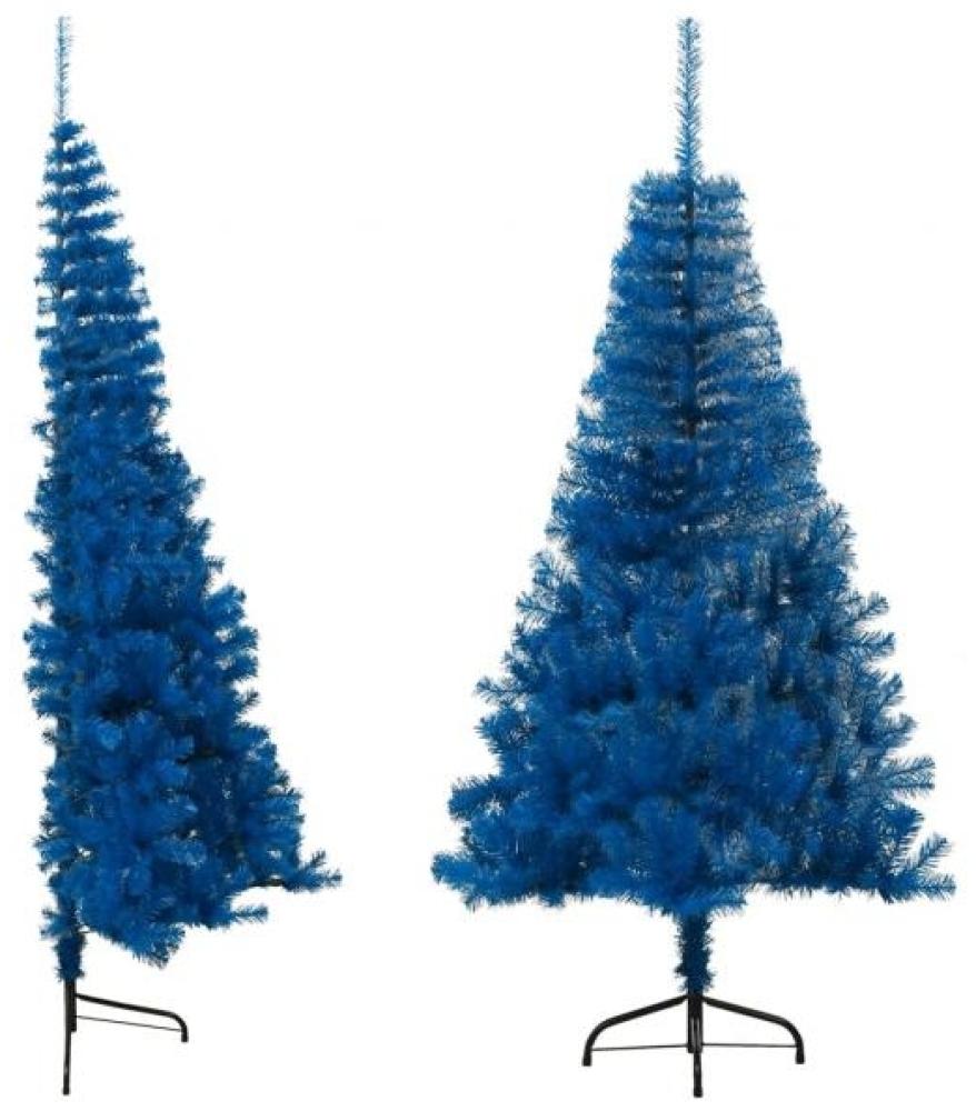 Künstlicher Halb-Weihnachtsbaum mit Ständer Blau 180 cm PVC Bild 1