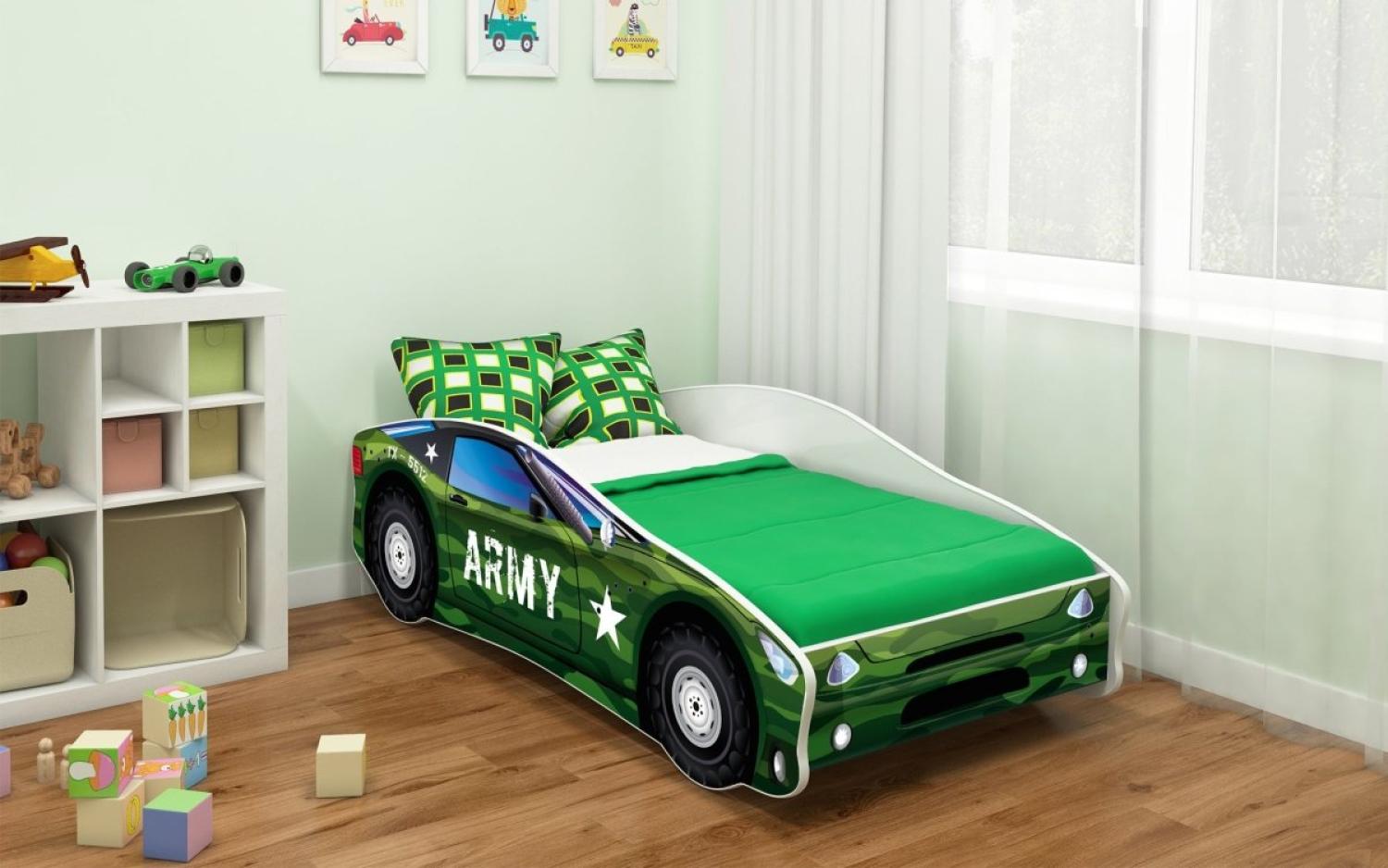 Kinderbett Car mit verschiedenen Motiven 180x80 Army Bild 1