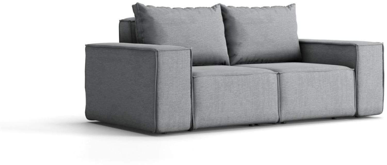 Gartensofa Loungesofa Sofa 2-Sitzer GARDENT wetterfester Stoff NXL Grau Bild 1