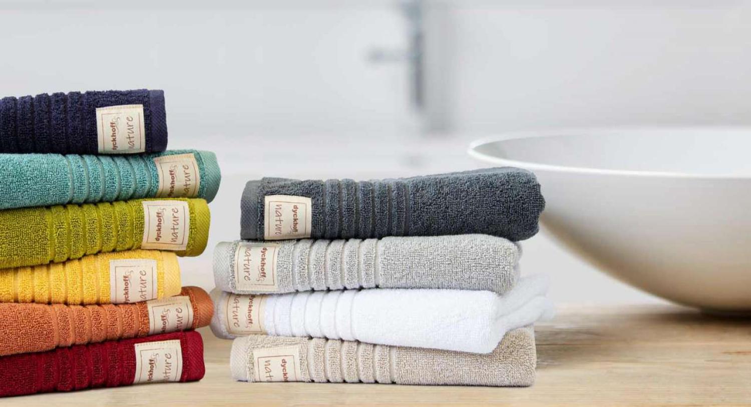 Bio Baumwolle Handtücher - alle Größen & Trendfarben Gästetuch, 30x50 cm, silber Bild 1