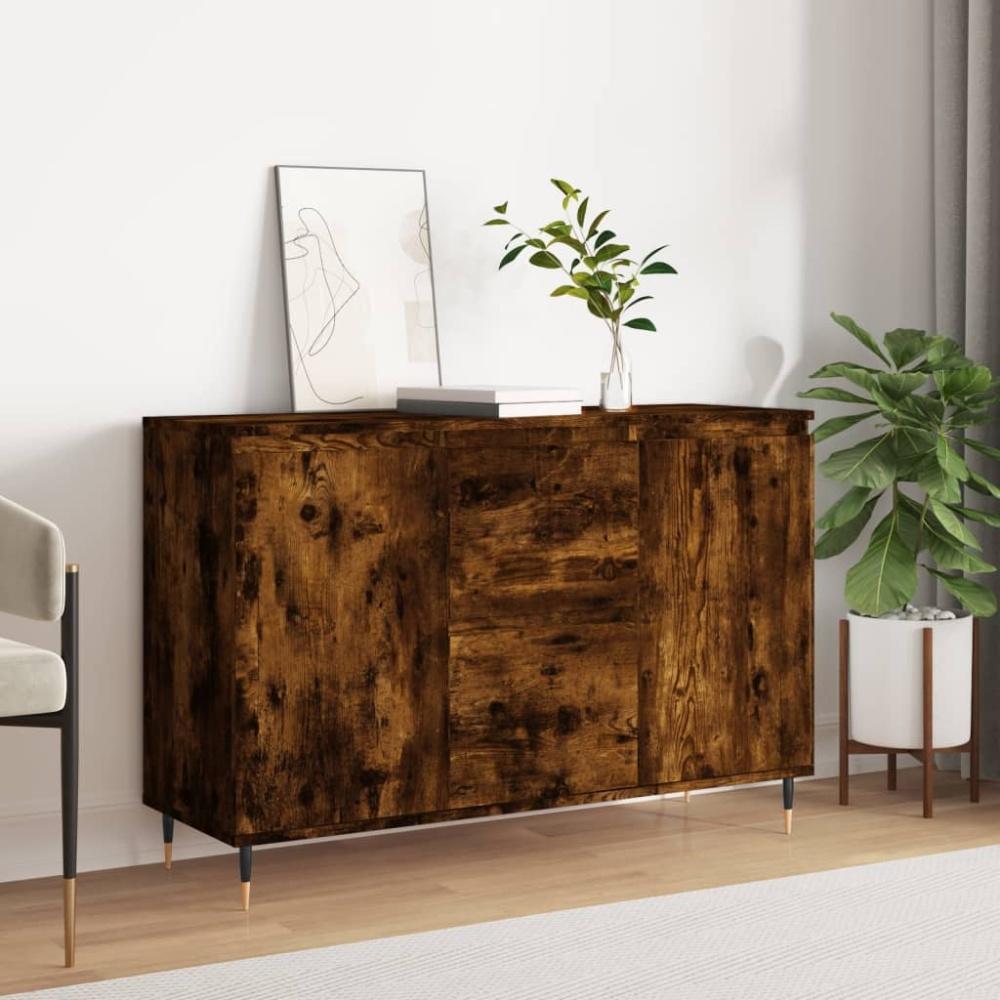 vidaXL Sideboard Räuchereiche 104x35x70 cm Holzwerkstoff Bild 1