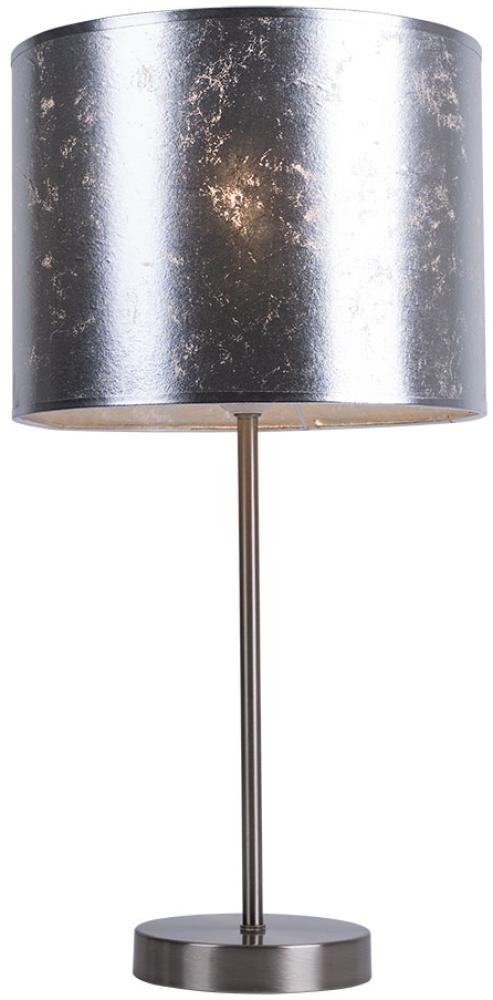 LED Tischlampe, Textil-Schirm, Silber-Metallic, H 50 cm, AMY I Bild 1