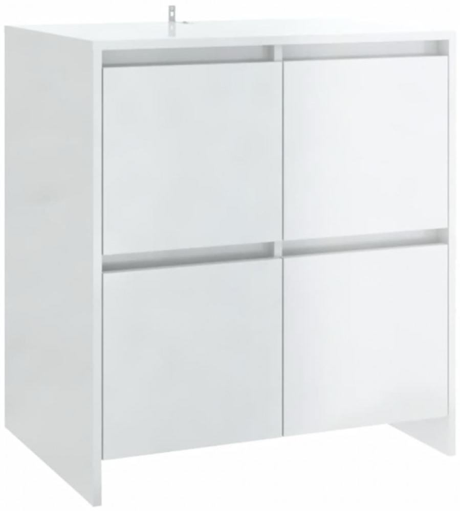 Sideboard Hochglanz-Weiß 70x41x75 cm Holzwerkstoff [809770] Bild 1