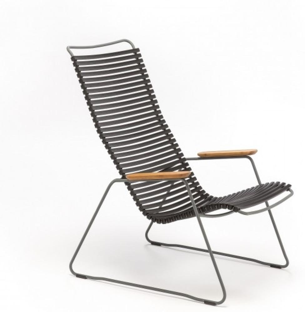HOUE CLICK Relaxsessel Lounge chair Bambusarmlehnen Stahlgestell Black Bild 1