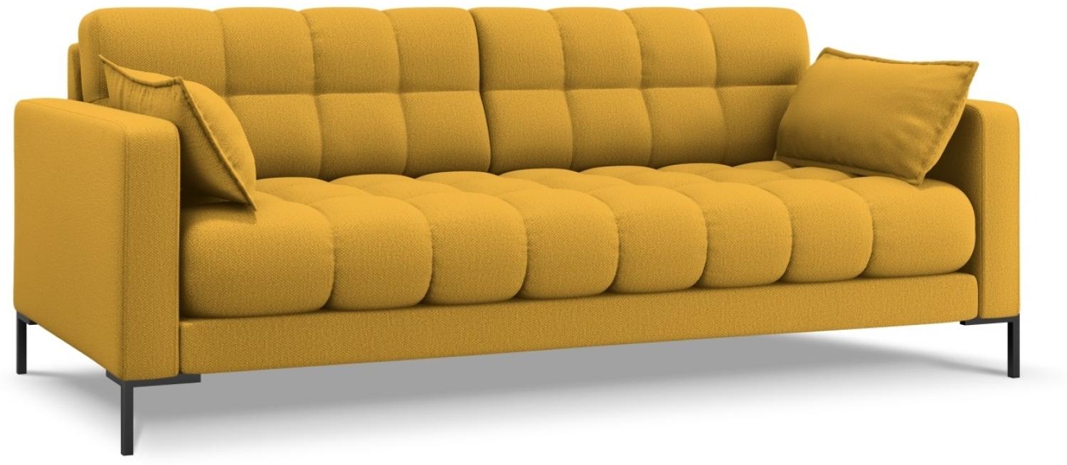 Micadoni 4-Sitzer Sofa Mamaia | Bezug Yellow | Beinfarbe Black Metal Bild 1