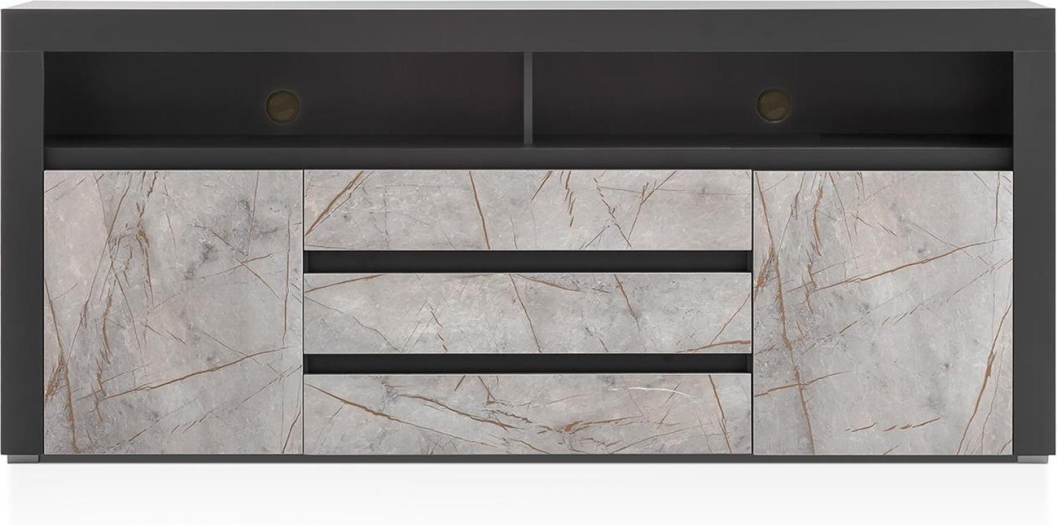 Sideboard Stone - Anthrazit Marmor Grau Bild 1
