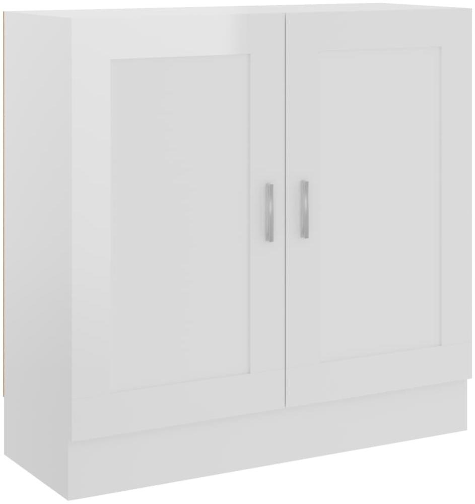 vidaXL Bücherschrank Hochglanz-Weiß 82,5x30,5x80 cm Holzwerkstoff 802711 Bild 1