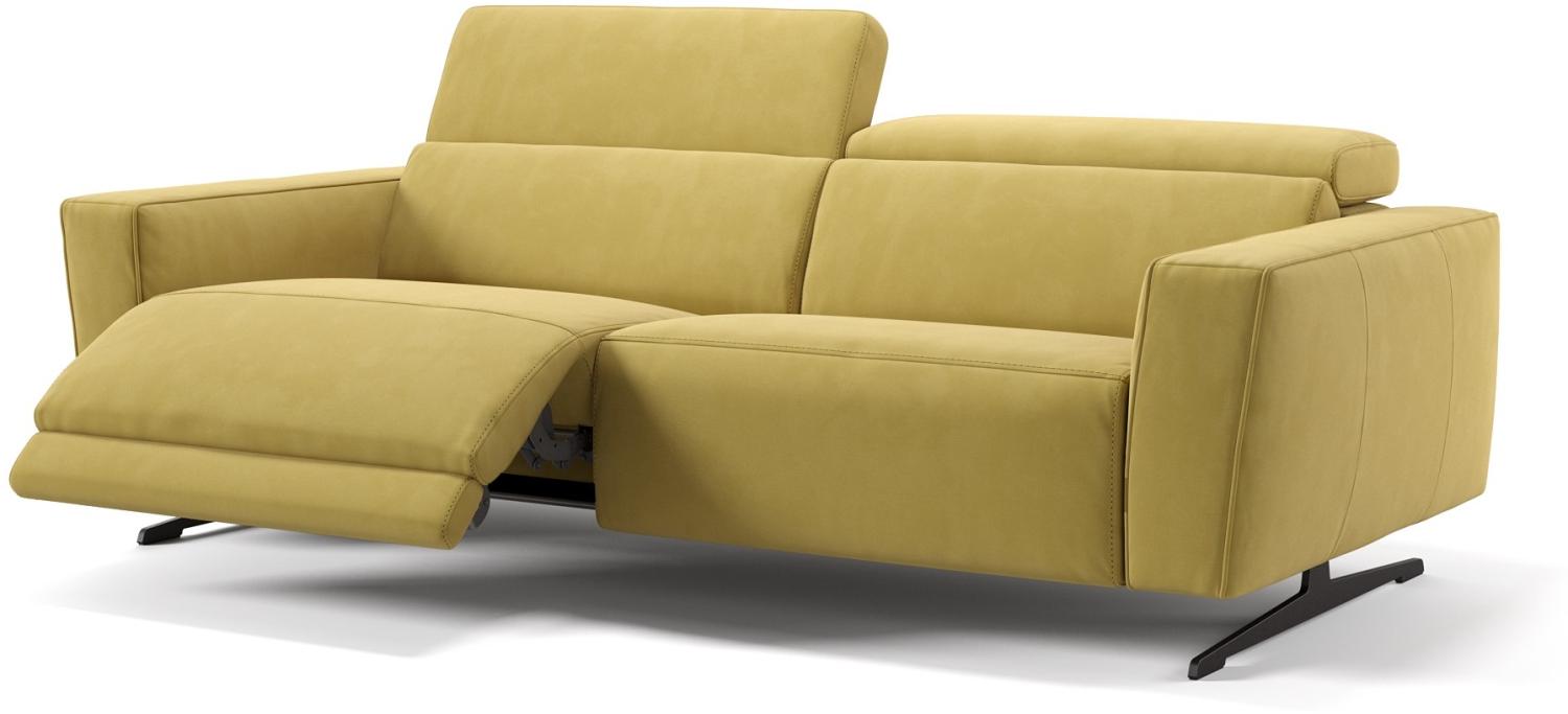 Sofanella 3-Sitzer ALESSO Stoff Sofa Stoffcouch in Gelb M: 210 Breite x 108 Tiefe Bild 1