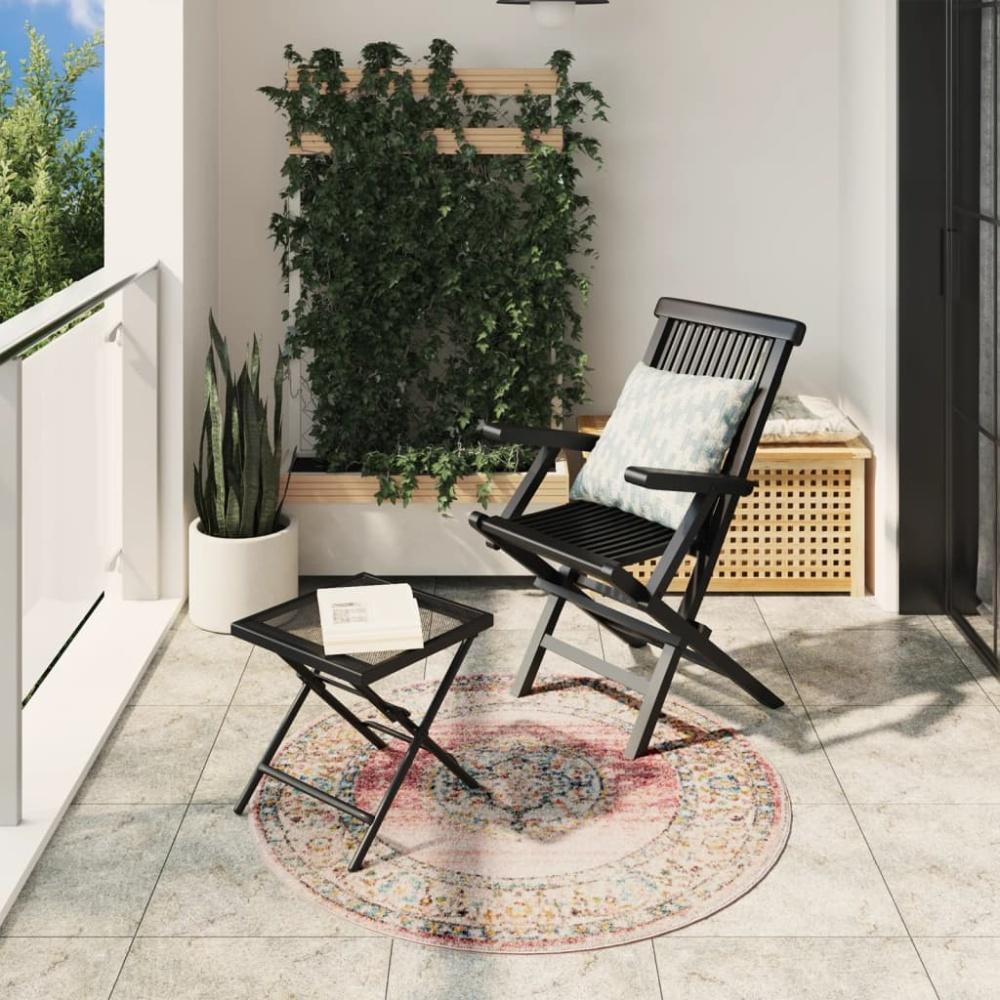 vidaXL Teppich ARBIZU Indoor und Outdoor Vintage-Design Ø 120 cm Bild 1