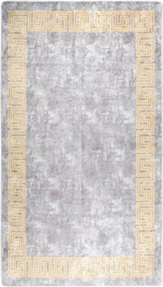 Teppich Waschbar 190x300 cm Grau Rutschfest Bild 1