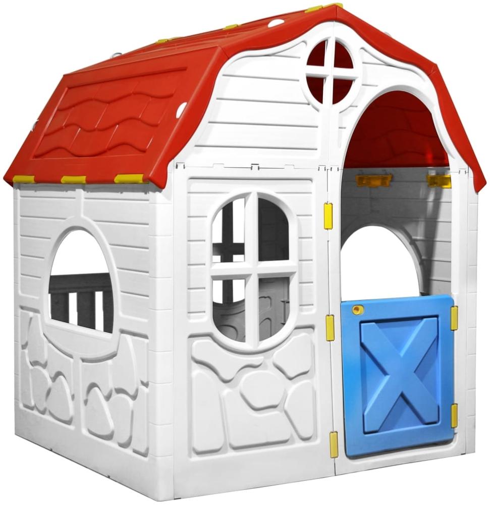Faltbares Kinderspielhaus mit Schließbarer Tür und Fenstern Bild 1