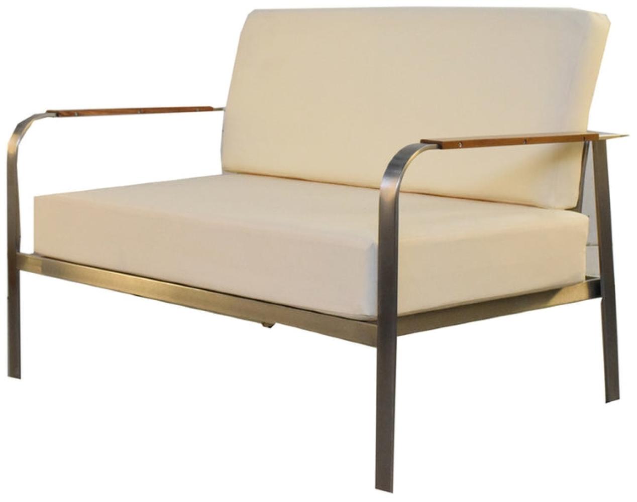 Luxus Premium Garten Lounge Sessel SET Gartensofa Gartenmöbel Edelstahl Bild 1