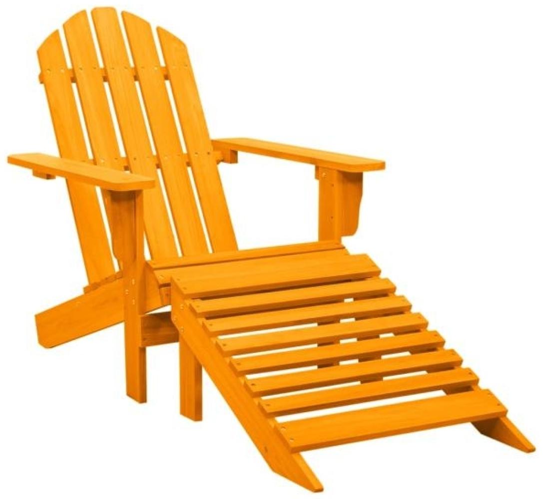 Adirondack-Gartenstuhl mit Fußstütze Massivholz Tanne Orange Bild 1