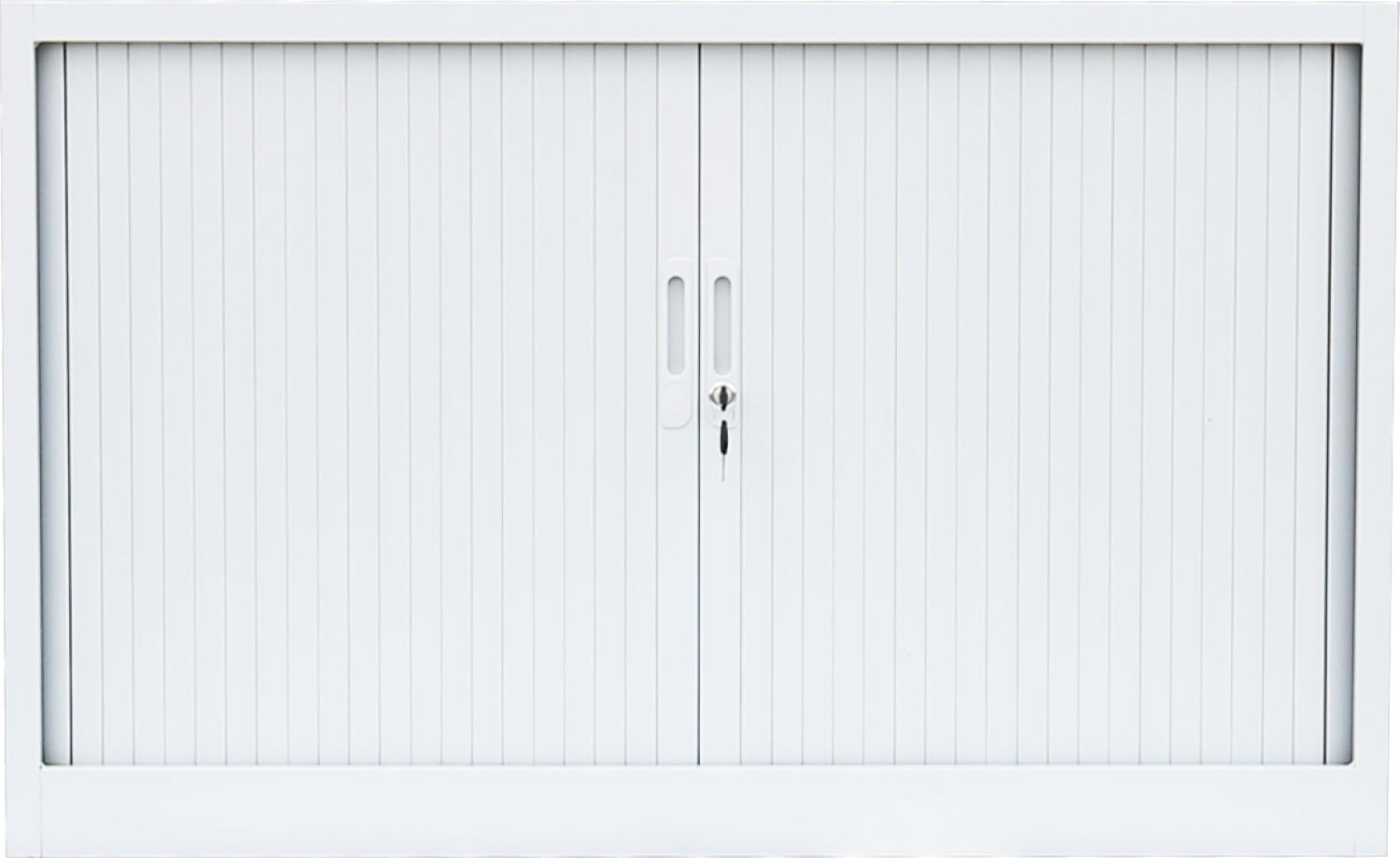 Querrollladenschrank Sideboard 120cm breit Stahl Büro Aktenschrank Rolladenschrank Weiß (HxBxT) 1050 x 1200 x 460 mm / 555137 Bild 1