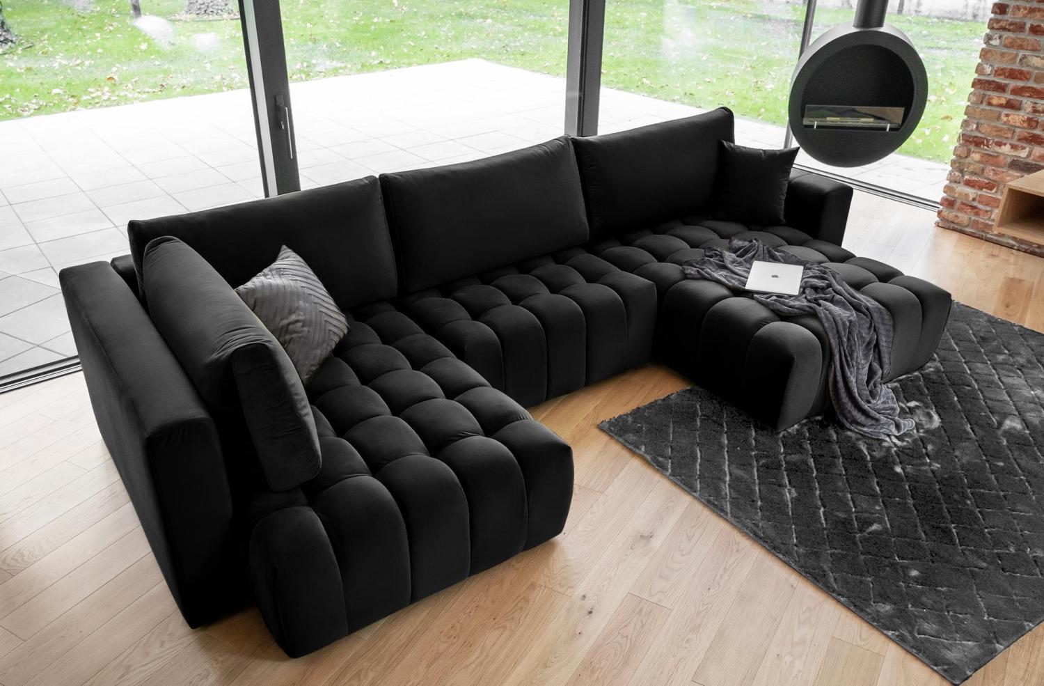 Wohnideebilder Bonito Schwarz Ecksofas & Eckcouches CO-BON-RT-10LO Bild 1