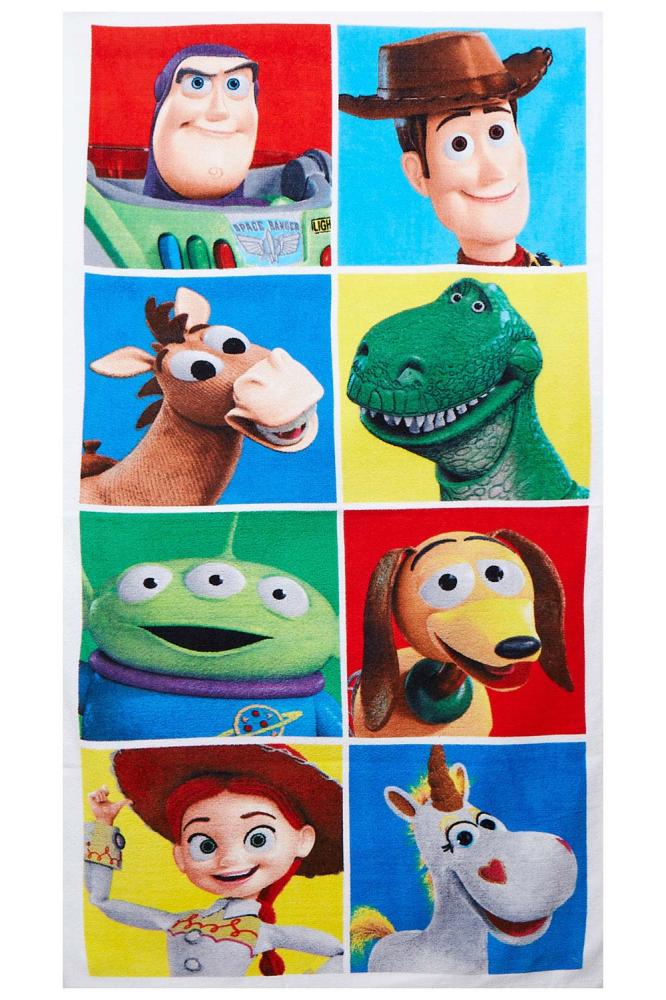 Disney Toy Story 4 Badehandtuch 8 Charaktere aus 100% Baumwolle für Kinder Bild 1
