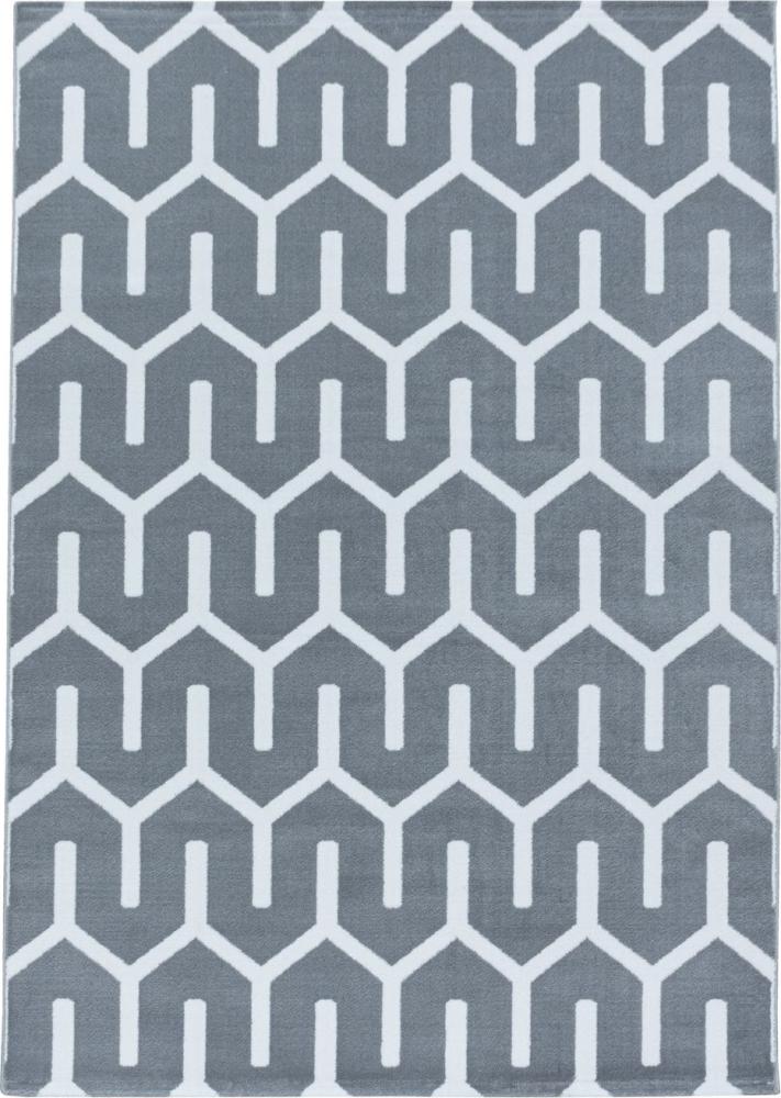 Kurzflor Teppich Clara rechteckig - 160x230 cm - Grau Bild 1
