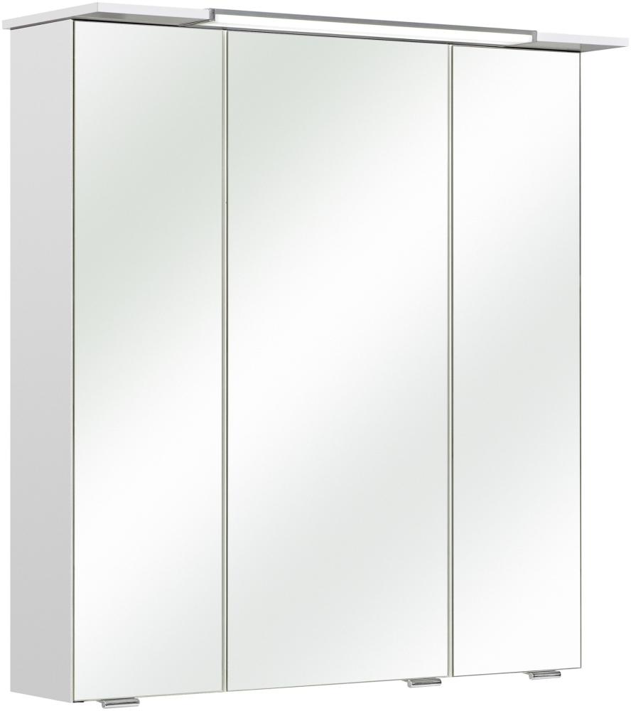 Spiegelschrank >Quickset 376< (BxHxT: 67x71x16 cm) in Weiß Glanz Bild 1