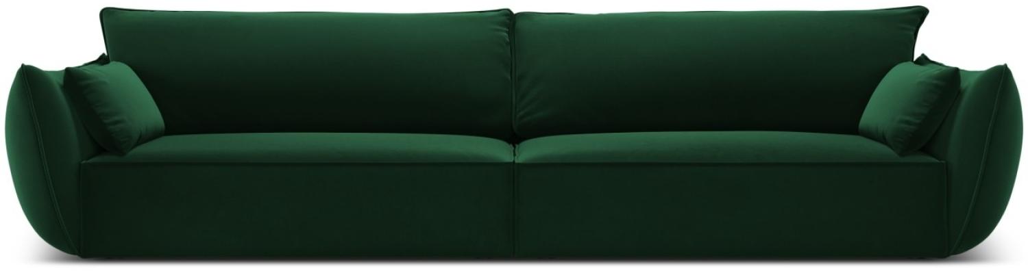 Micadoni 4-Sitzer Sofa Kaelle | Bezug Bottle Green | Beinfarbe Black Plastic Bild 1