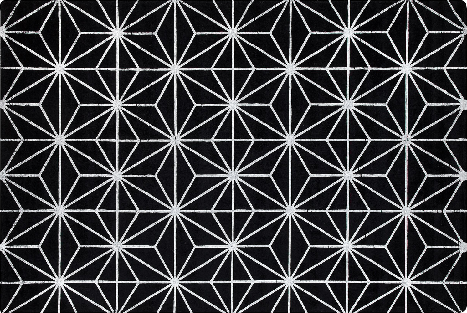 Teppich schwarz/silber 160 x 230 cm geometrisches Muster SIBEL Bild 1