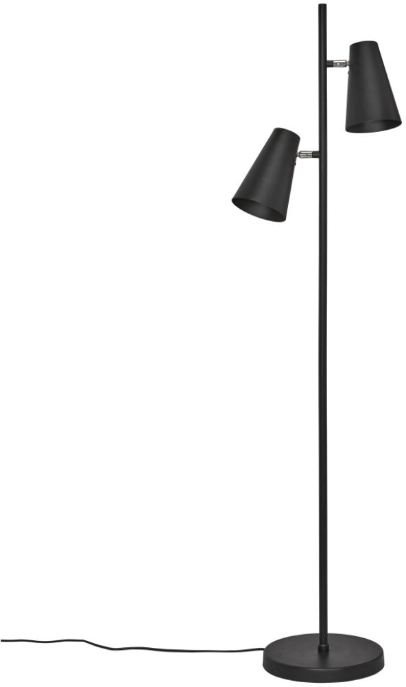 PR Home Cornet Stehlampe schwarz 2 Arme E27 153cm mit Schalter am Lampenkopf Bild 1