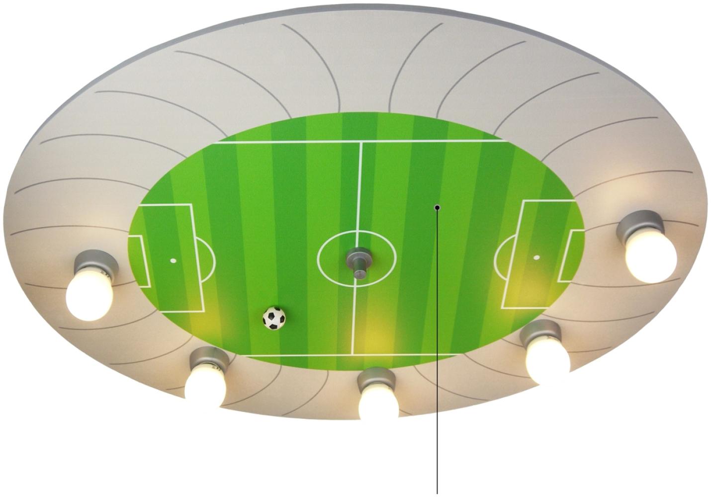LED Kinder Deckenleuchte Fußball-Stadion mit Zugschalter für LED-Schlummerlicht Bild 1
