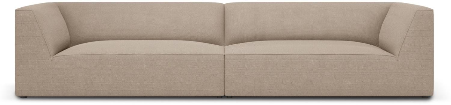Micadoni 4-Sitzer Sofa Ruby | Bezug Dark Beige | Beinfarbe Black Plastic Bild 1