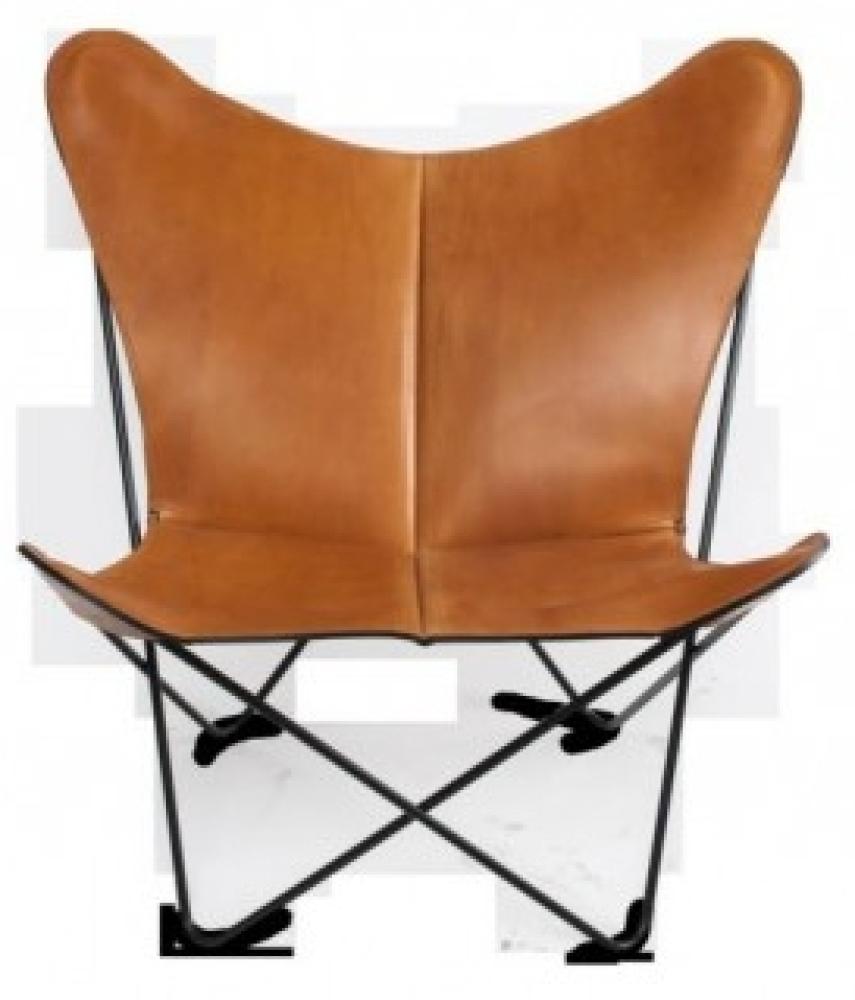 TRIFOLIUM Chair Stahl, schwarz pulverbeschichtet Haselnuss Bild 1