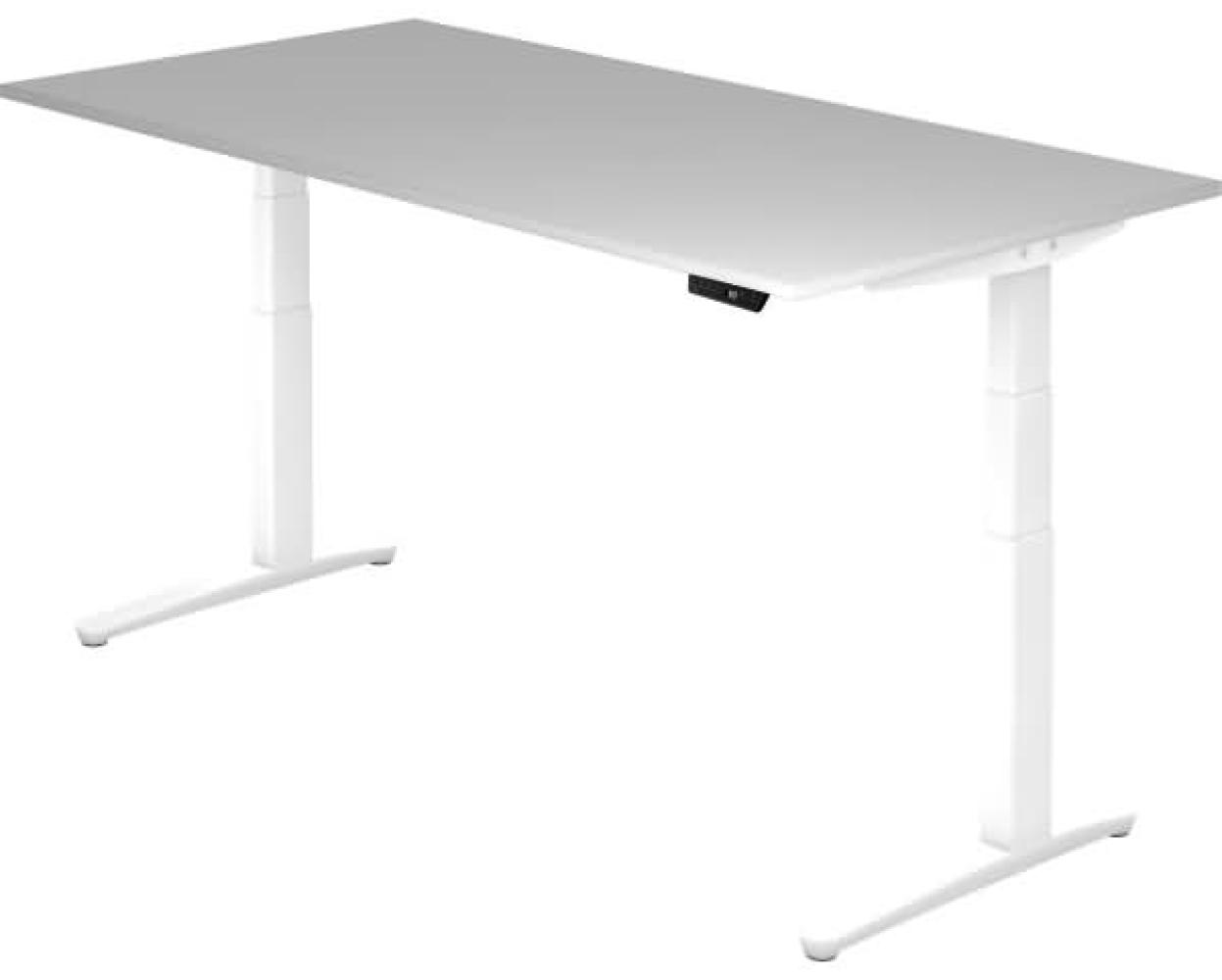 'XBHM2E' Sitz-Steh-Schreibtisch elektrisch 200x100cm Grau/Weiß Bild 1