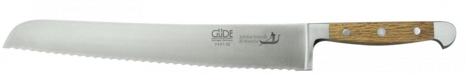Güde Brotmesser ALPHA Serie Klingenlänge: 32 cm Briccole di Venezia Holz, V431-32 Küchenmesser - Geschmiedet - Solingen, Messer - groß - scharf - hochwertig Bild 1