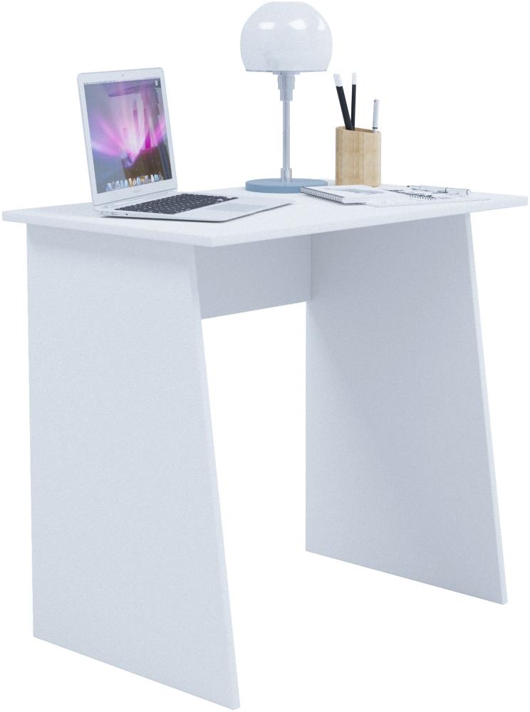 Schreibtisch Computer PC Laptop Tisch Arbeitstisch Bürotisch Computertisch weiß Bild 1