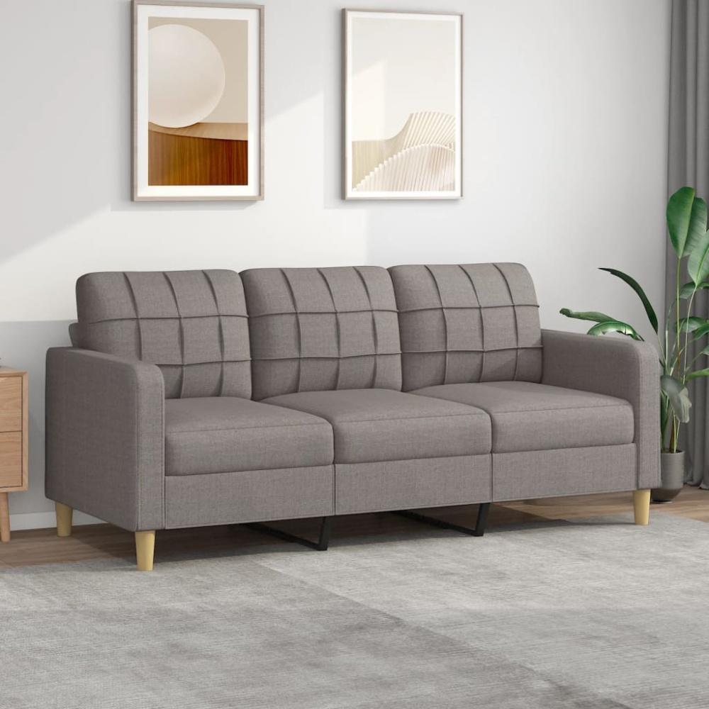 vidaXL 3-Sitzer-Sofa Taupe 180 cm Stoff Bild 1