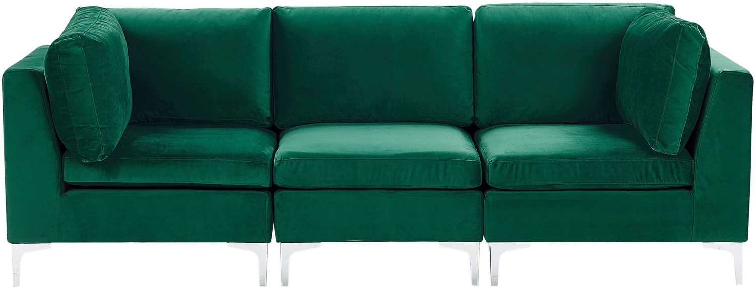 3-Sitzer Sofa Samtstoff grün EVJA Bild 1