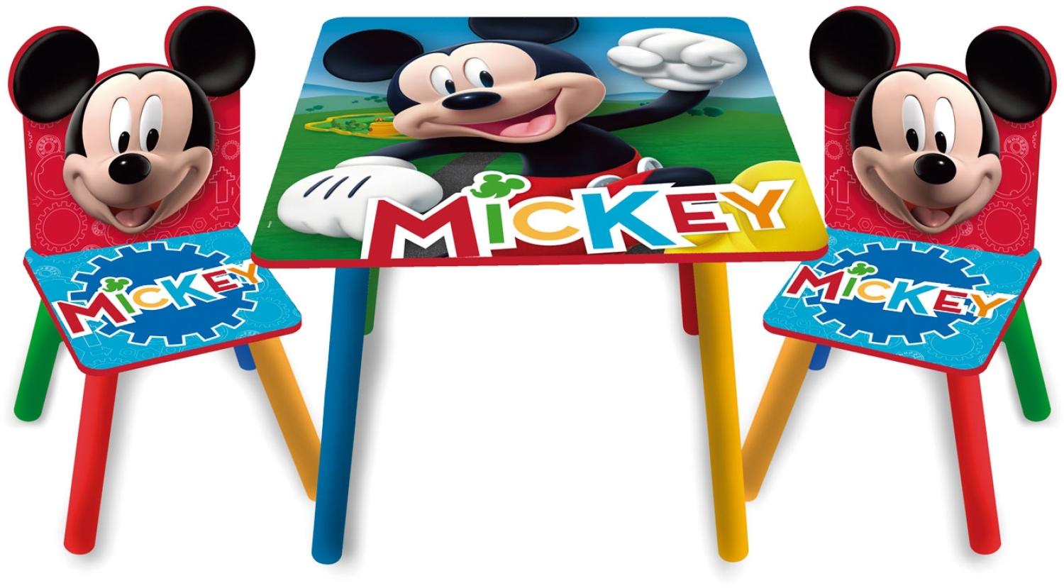 Mickey Mouse Holztisch mit Stühlen Bild 1