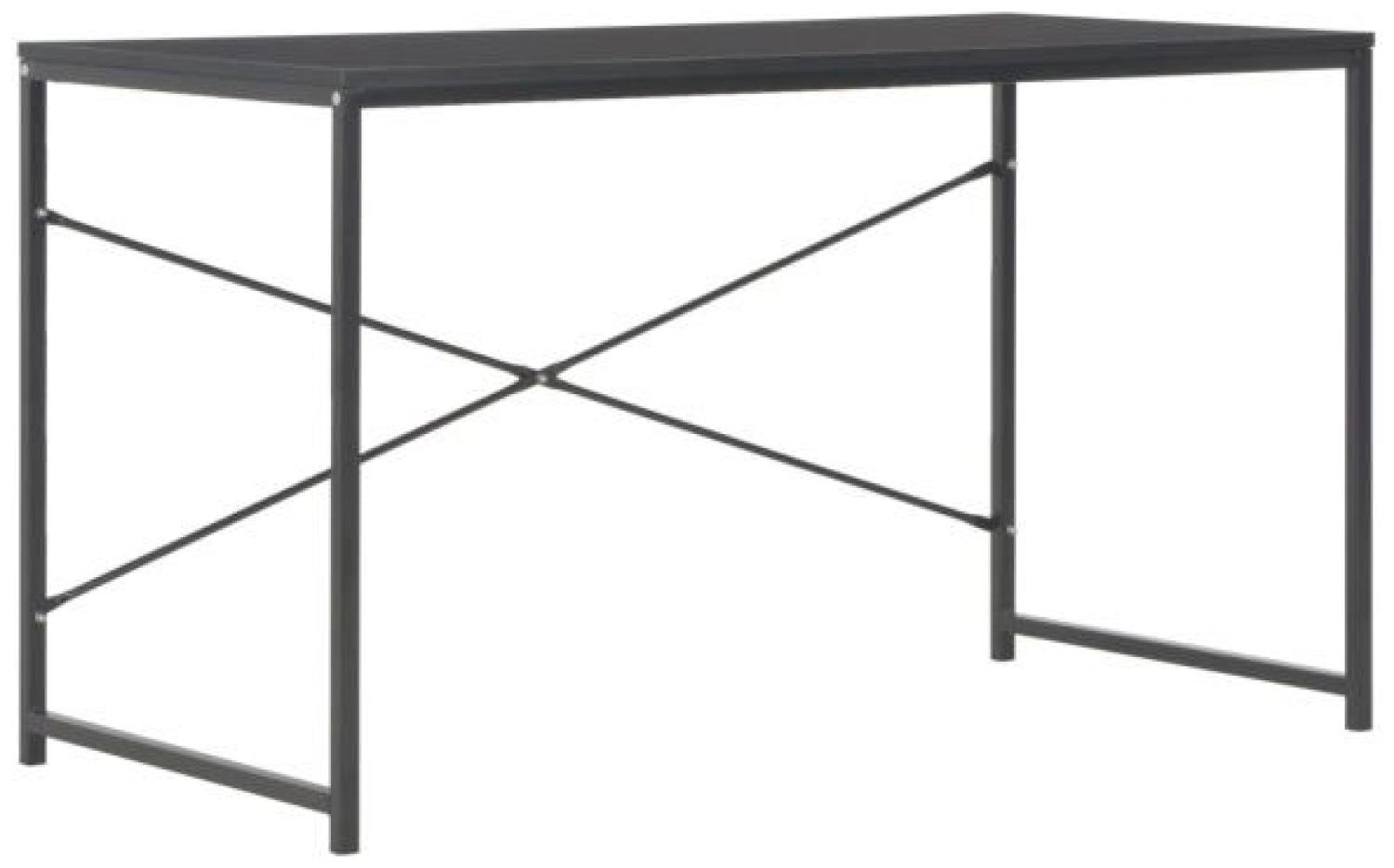 Computertisch, Spanplatte Schwarz, 120 × 60 × 70 cm Bild 1