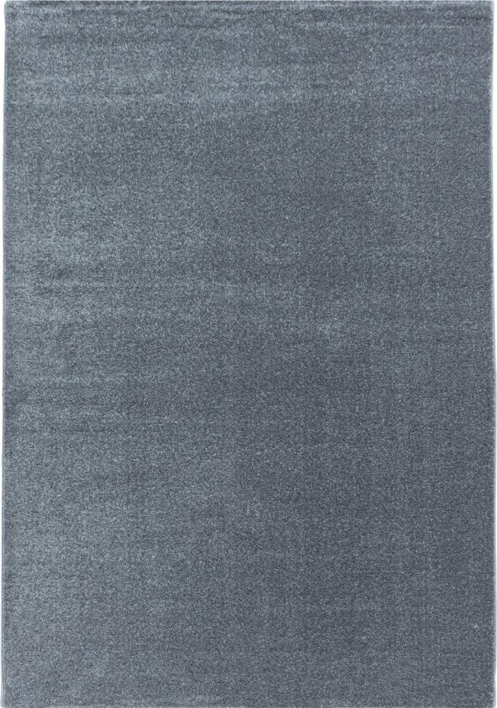 Kurzflor Teppich Roberto Läufer - 80x250 cm - Silberfarbe Bild 1